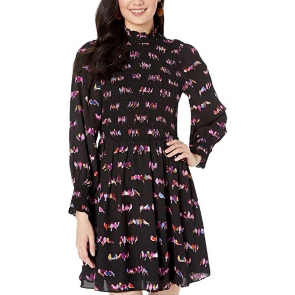 EUC kate spade Love birds smocked retail dress size 8